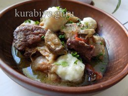 Рагу из говядины с клёцками