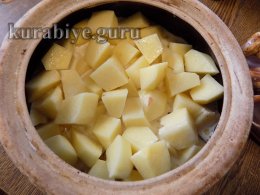 Курица тушеная с картофелем в сметанном соусе