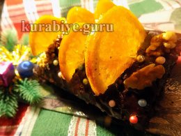 Шоколадно-апельсиновый кекс с орехами
