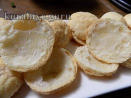 Закусочные пирожные с салатом из крабовых палочек