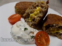 Гречаники с яично-сырной начинкой