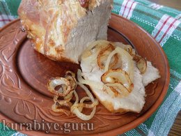 Имбирная буженина с карамелизированным луком
