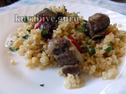 Плов из булгура с бараниной