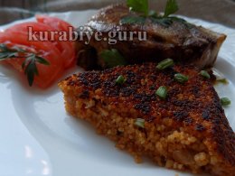 Хрустящая лепёшка из кускуса с томатами