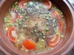 Рис с морепродуктами и овощами