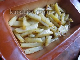 Картофель с печенью, запеченные в духовке