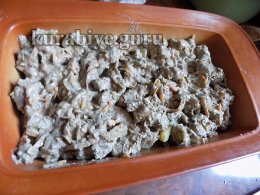 Картофель с печенью, запеченные в духовке