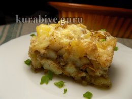 Картофель с печенью, запеченные в духовке
