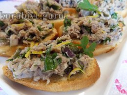 Брускетта с тунцом