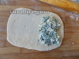 Пирожки со шпинатно-сырной начинкой 