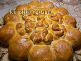 Пирог из булочек с повидлом
