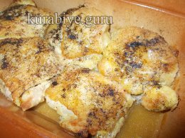 Курица под грибным соусом