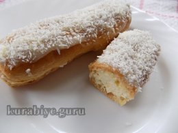 Эклеры с кокосовым кремом