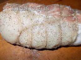 Мясной рулет из свинины с начинкой