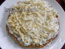 Кабачковий торт із сирною начинкою
