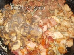 Рисовая каша с мясным ассорти 