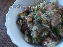 Рисовая каша с мясным ассорти 