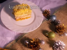 Закусочный торт из слоеного теста с корейской морковкой 