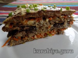 Печінковий торт, млинці на майонезі