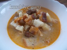Сырный суп с пивом и беконом