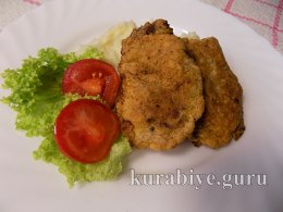 Отбивные из печени говяжьей
