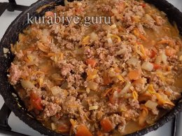 Запеканка из кукурузной каши с говяжьим фаршем