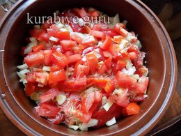 Тушкована свинина «Герцоговина» з рисом і овочами