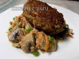 Гречаники з грибним соусом