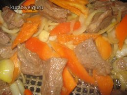 Азу из говядины с фасолью