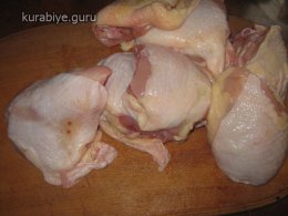 Курица с рулетиками из теста с начинкой
