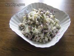 Салат "Золотое руно" с языком