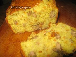 Кекс с куриной печенью 