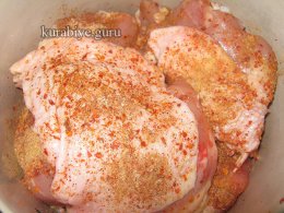 Острая курица в абрикосово-имбирном соусе