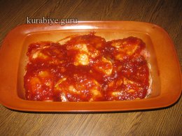 Острая курица в абрикосово-имбирном соусе