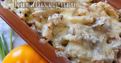 Картофель с печенью, запеченные в духовке
