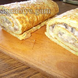 Закусочный рулет из кабачков