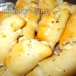 Рогалики с творожно-сырной начинкой 