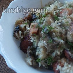 Рисовая каша с мясным ассорти 