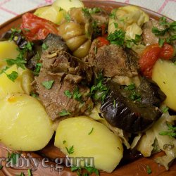 Домляма, м'ясо з овочами по-узбецьки