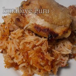 Запечённая курица с томатным рисом