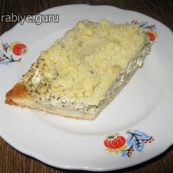 Пирог с творожной начинкой