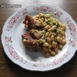 Бараньи ребрышки с фасолью и зеленью по-ирански