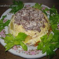 Слоёный салат «Обжорка»